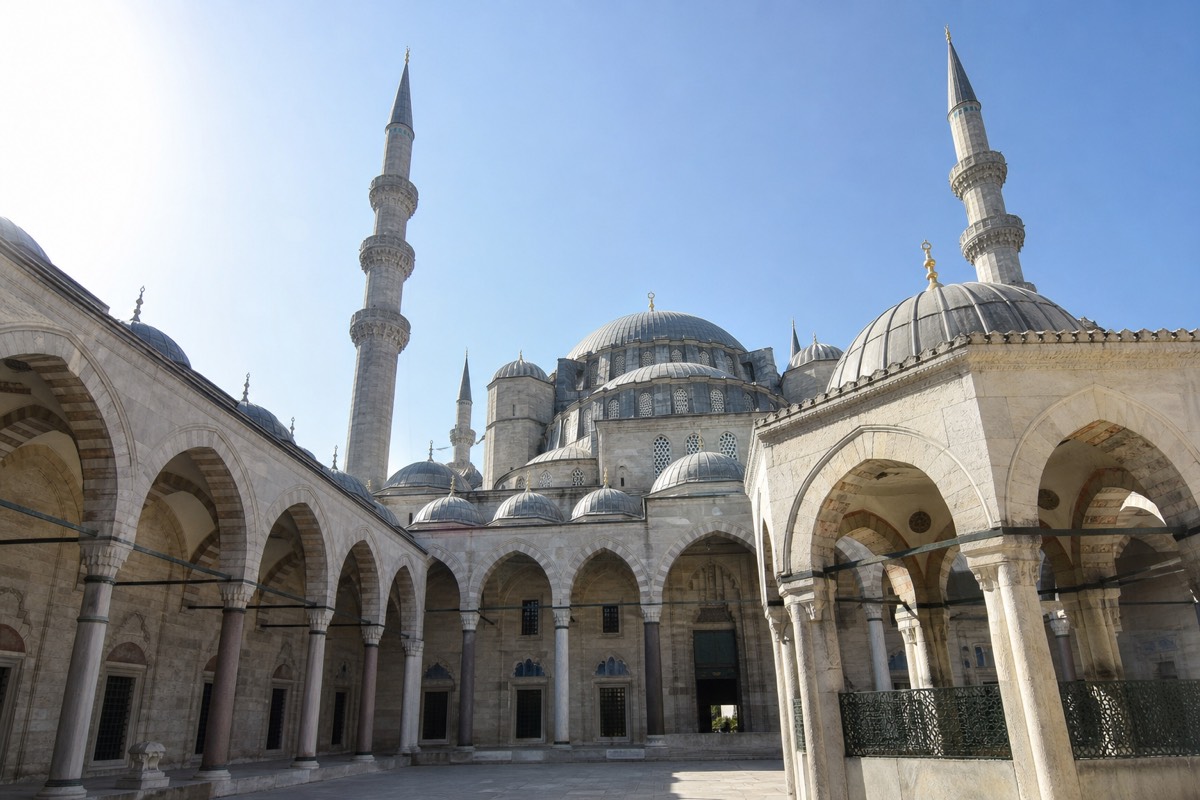 The Süleymaniye Mosque exterior and dome in Istanbul